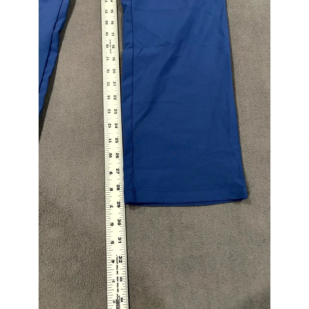 Jaanuu Cargo Scrub Pants Men XS Blue Stretch Drawstring Workwear Utility Pockets